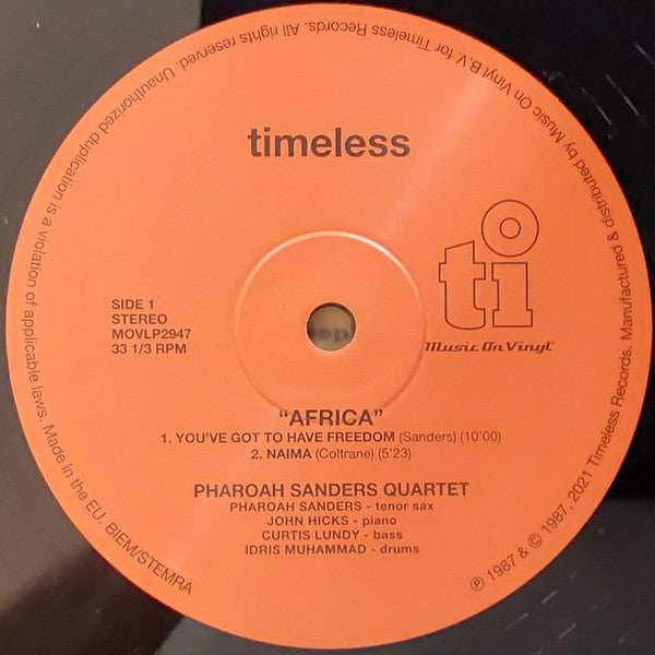 Pharoah Sanders / John Hicks / Curtis Lundy / Idris Muhammad ~ Africa (Vinyl) - Djungel & Jazz