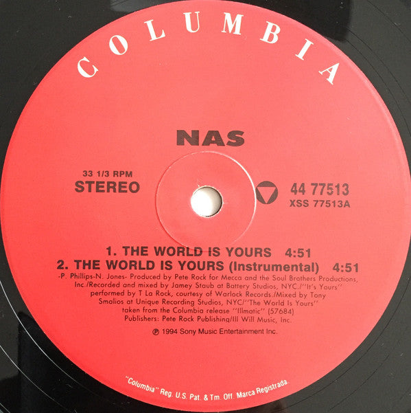 Nas ~ The World Is Yours (Vinyl) - Djungel & Jazz