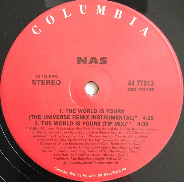 Nas ~ The World Is Yours (Vinyl) - Djungel & Jazz