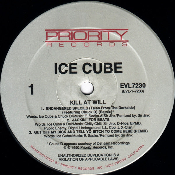 Ice Cube : Kill At Will (12", EP)