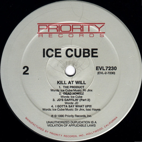 Ice Cube : Kill At Will (12", EP)