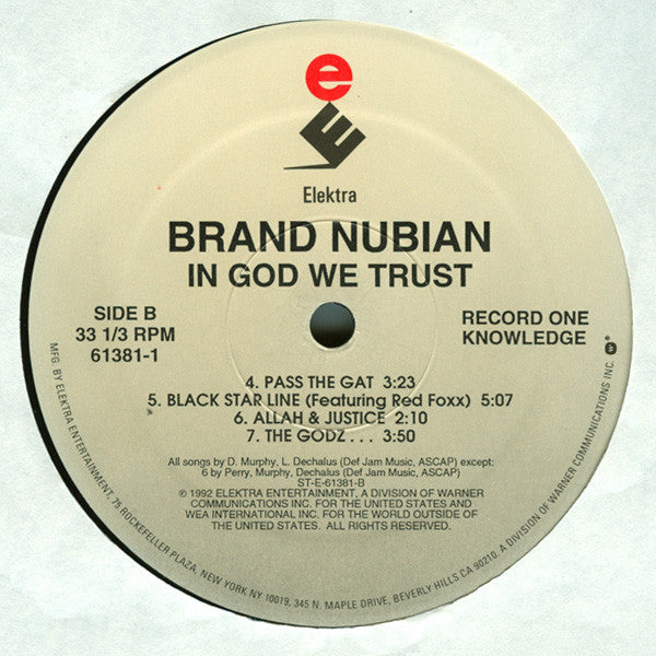 Brand Nubian ~ In God We Trust (Vinyl) - Djungel & Jazz