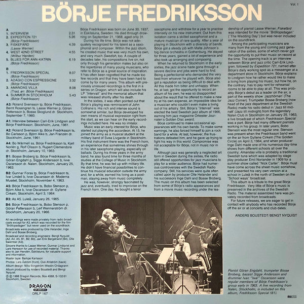 Börje Fredriksson ~ Fredriksson Special (Vinyl) - Djungel & Jazz