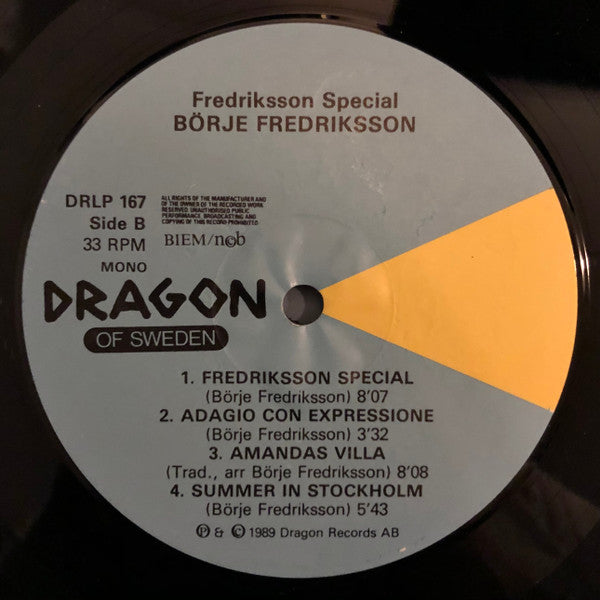 Börje Fredriksson ~ Fredriksson Special (Vinyl) - Djungel & Jazz