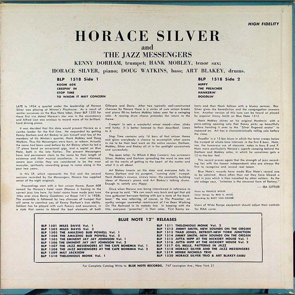 Horace Silver And Art Blakey & The Jazz Messengers : Horace Silver And The Jazz Messengers (LP, Comp, Mono, Lex)