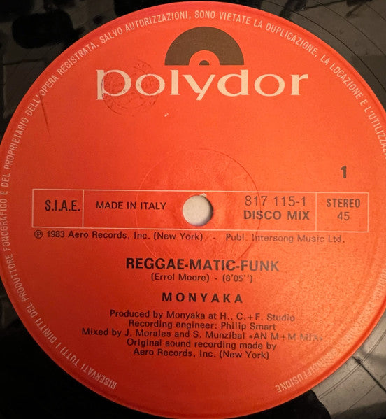 Monyaka : Reggae-Matic-Funk (12")