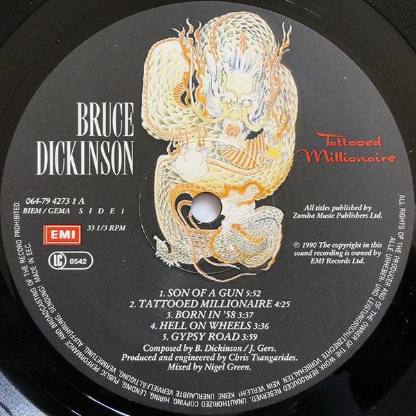 Bruce Dickinson ~ Tattooed Millionaire (Vinyl) - Djungel & Jazz