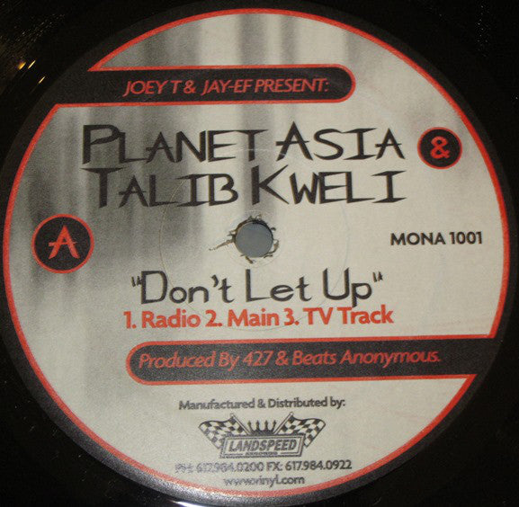 Planet Asia & Talib Kweli ~ Don't Let Up (Vinyl) - Djungel & Jazz