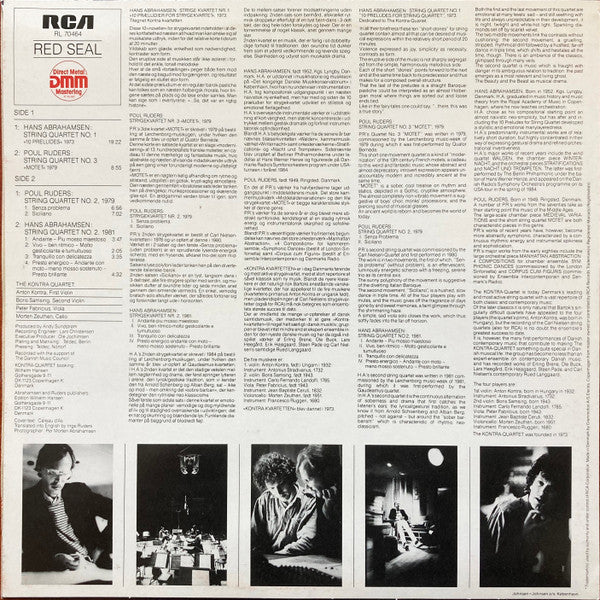 Hans Abrahamsen - Poul Ruders / The Kontra Quartet ~ String Quartets (Vinyl) - Djungel & Jazz