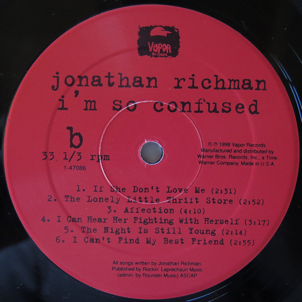 Jonathan Richman ~ I'm So Confused (Vinyl) - Djungel & Jazz