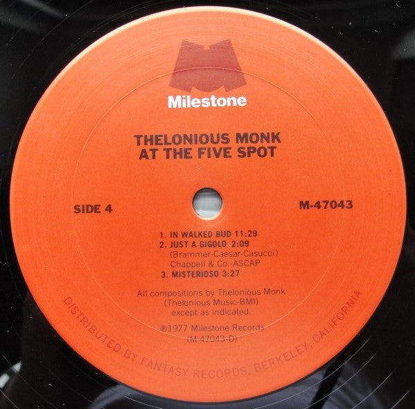 Thelonious Monk ~ At The Five Spot (Vinyl) - Djungel & Jazz