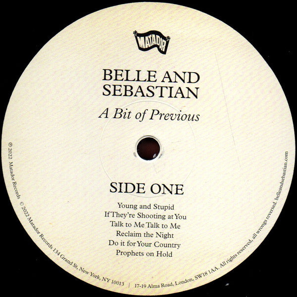 Belle And Sebastian* : A Bit Of Previous (LP, Album, Gat)