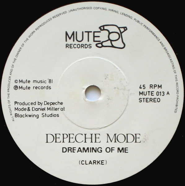 Depeche Mode : Dreaming Of Me (7", Single, Lyn)