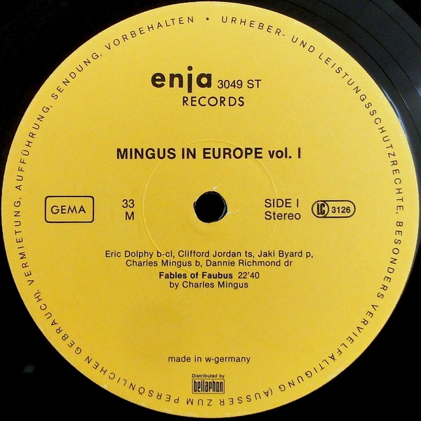 The Charles Mingus Quintet ~ Mingus In Europe Volume I (Vinyl) - Djungel & Jazz