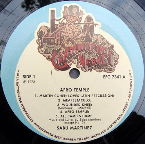 Sabu Martinez : Afro Temple (LP, Album, RE)