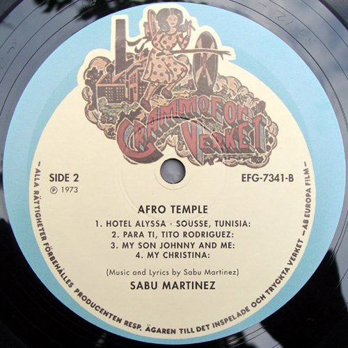 Sabu Martinez : Afro Temple (LP, Album, RE)
