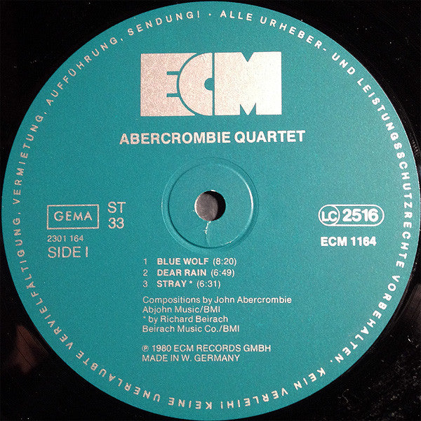 John Abercrombie Quartet ~ Abercrombie Quartet (Vinyl) - Djungel & Jazz