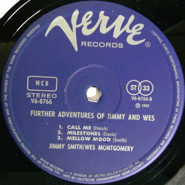 Jimmy Smith And Wes Montgomery ~ Further Adventures Of Jimmy And Wes (Vinyl) - Djungel & Jazz