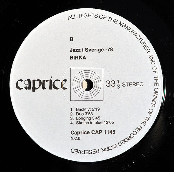Birka ~ Birka (Vinyl) - Djungel & Jazz