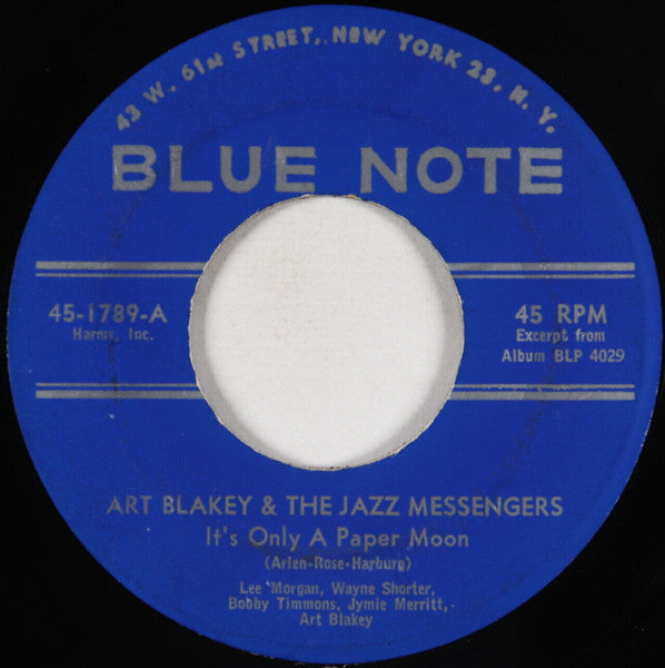 Art Blakey & The Jazz Messengers ~ It's Only A Paper Moon (Vinyl) - Djungel & Jazz