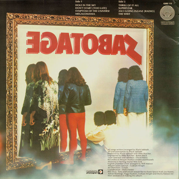 Black Sabbath : Sabotage (LP, Album)