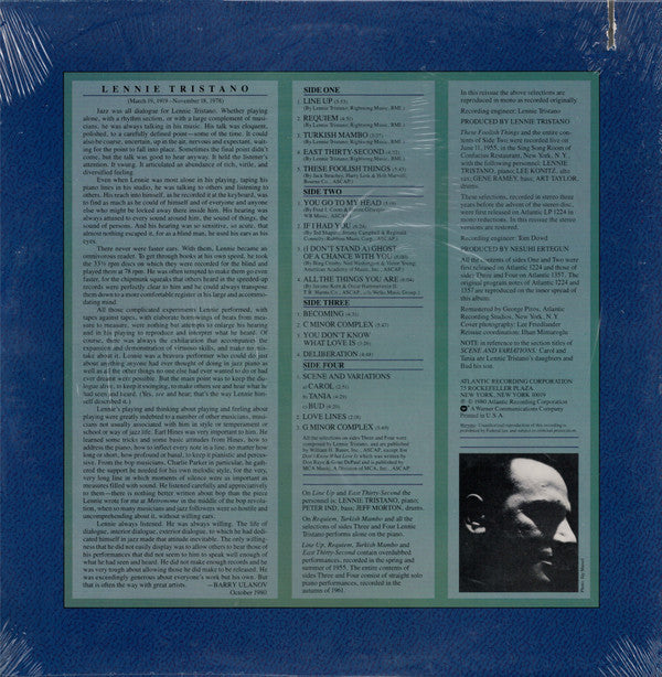 Lennie Tristano ~ Requiem (Vinyl) - Djungel & Jazz