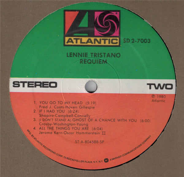 Lennie Tristano ~ Requiem (Vinyl) - Djungel & Jazz