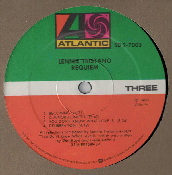 Lennie Tristano ~ Requiem (Vinyl) - Djungel & Jazz