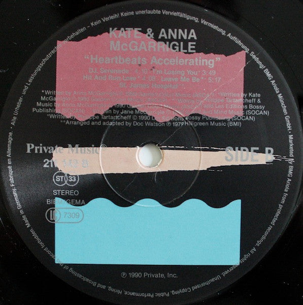 Kate & Anna McGarrigle : Heartbeats Accelerating (LP, Album)