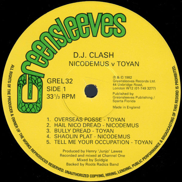 Nicodemus Vs. Toyan : DJ Clash (LP, Album, RE)