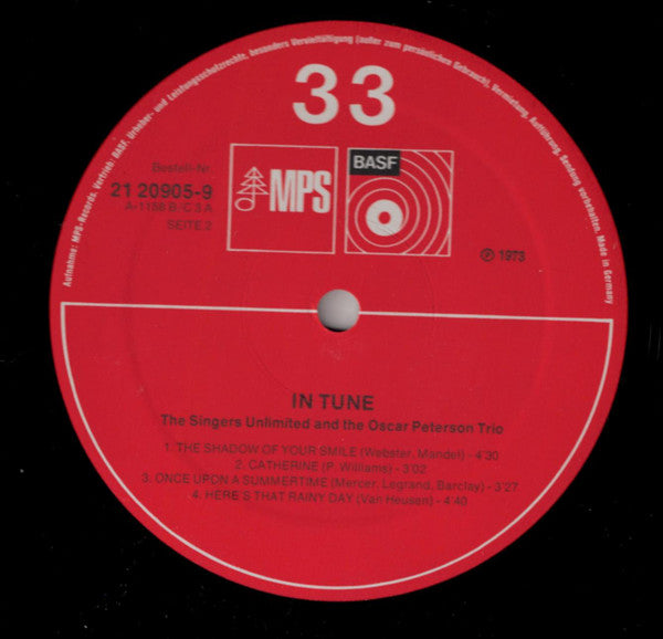 The Oscar Peterson Trio + The Singers Unlimited ~ In Tune (Vinyl) - Djungel & Jazz