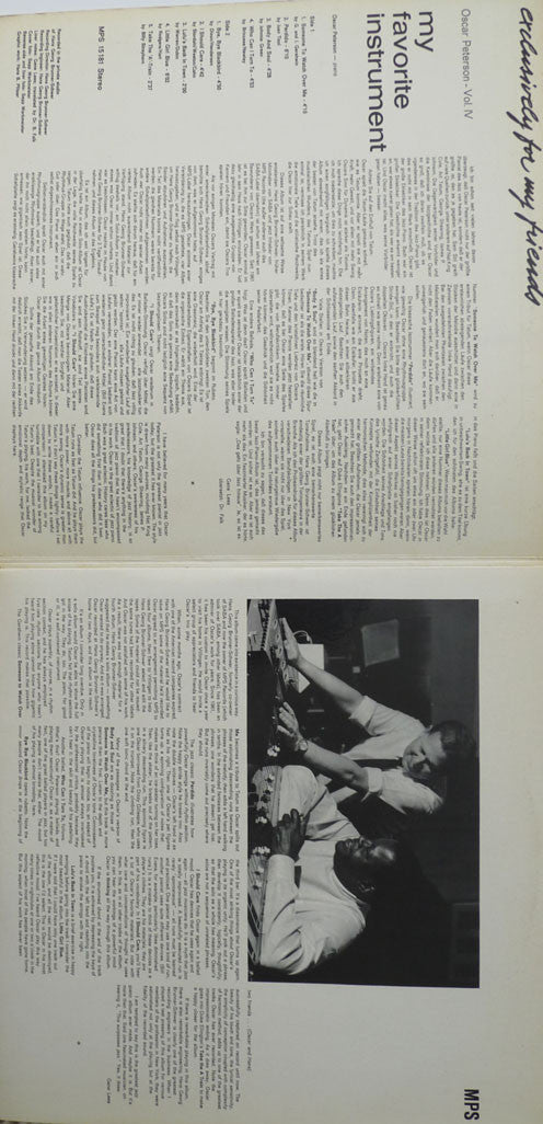 Oscar Peterson ~ My Favorite Instrument (Vinyl) - Djungel & Jazz