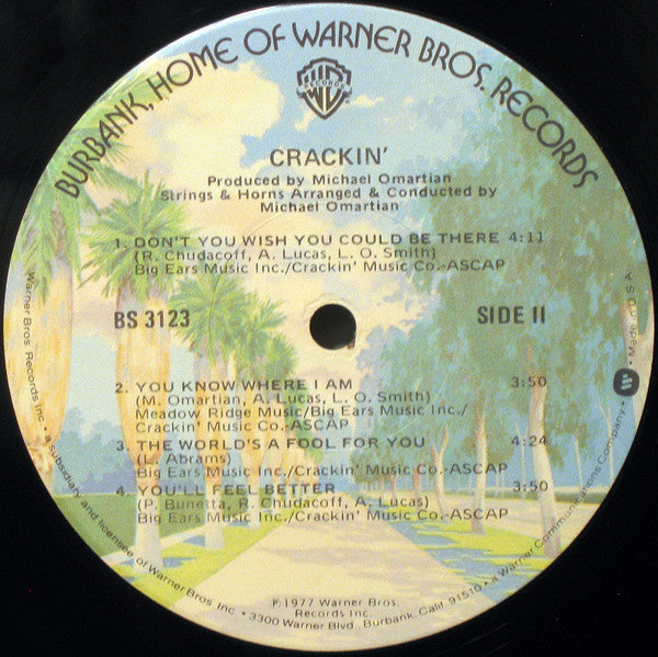 Crackin' : Crackin' (LP, Album, Jac)