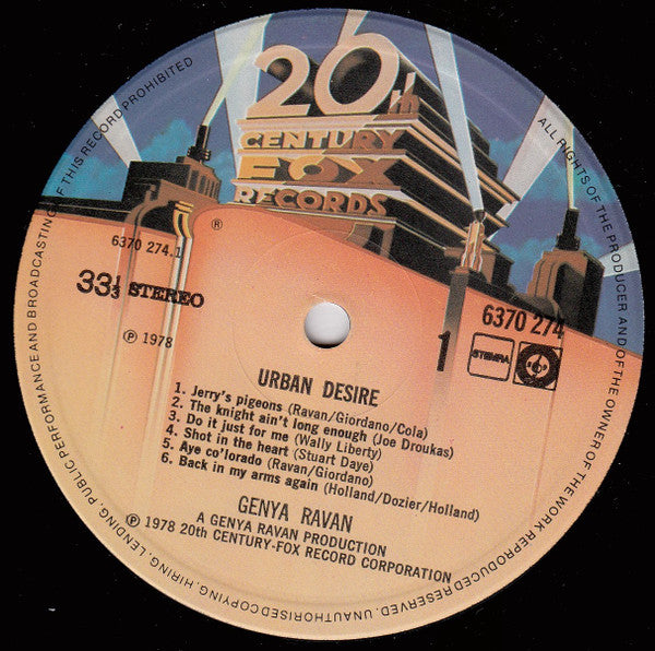 Genya Ravan ~ Urban Desire (Vinyl) - Djungel & Jazz