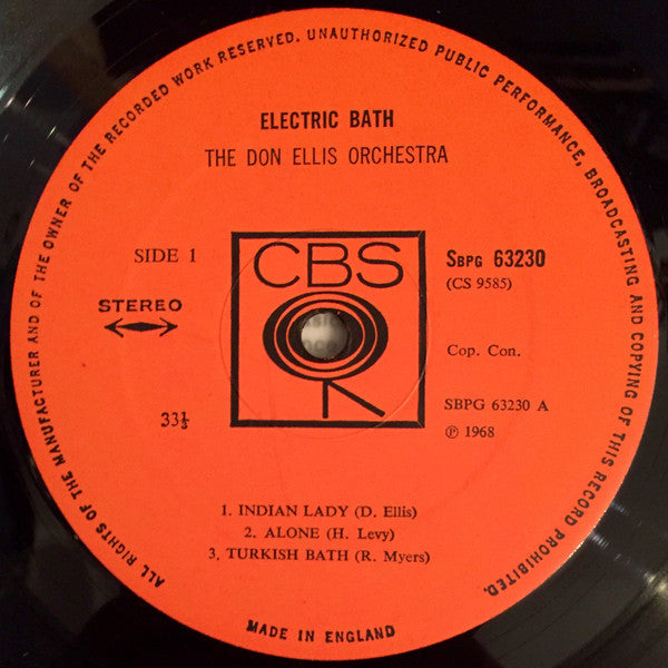 The Don Ellis Orchestra ~ Electric Bath (Vinyl) - Djungel & Jazz