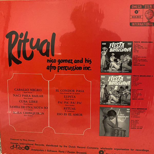 Nico Gomez And His Afro Percussion Inc. ~ Ritual (Vinyl) - Djungel & Jazz