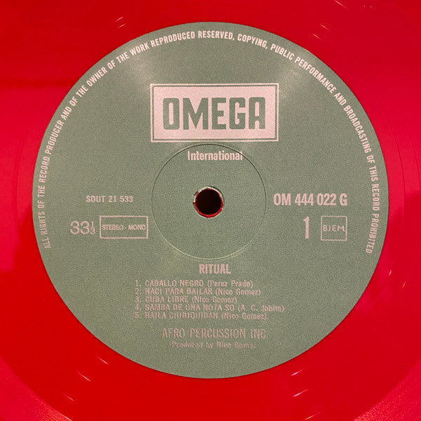 Nico Gomez And His Afro Percussion Inc. ~ Ritual (Vinyl) - Djungel & Jazz