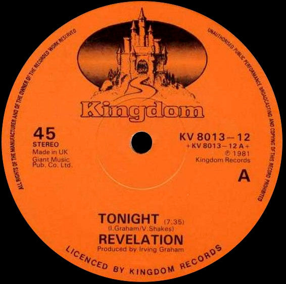 Revelation (8) : Tonight (12", Single, Ltd)