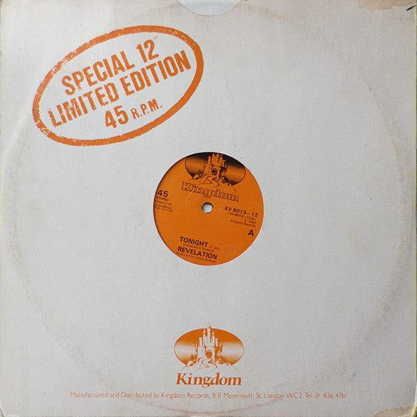 Revelation (8) : Tonight (12", Single, Ltd)
