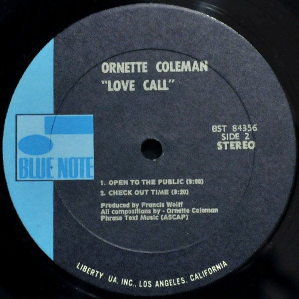 Ornette Coleman : Love Call (LP, Album, RP, Blu)