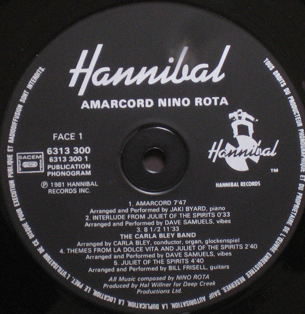 Various ~ Amarcord Nino Rota (Vinyl) - Djungel & Jazz