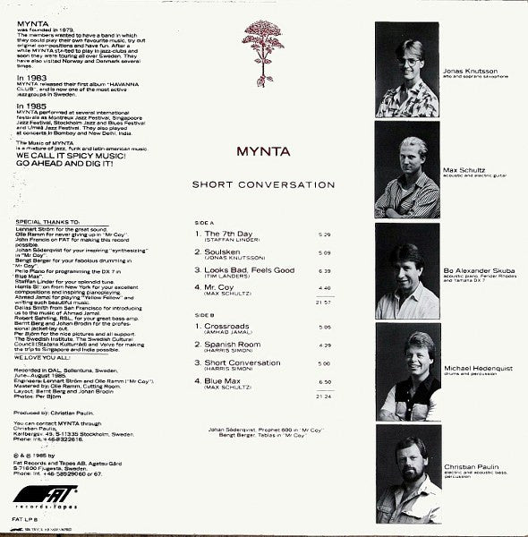 Mynta ~ Short Conversation (Vinyl) - Djungel & Jazz