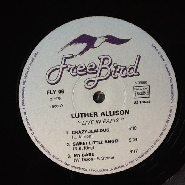 Luther Allison : Live In Paris (LP, Album)