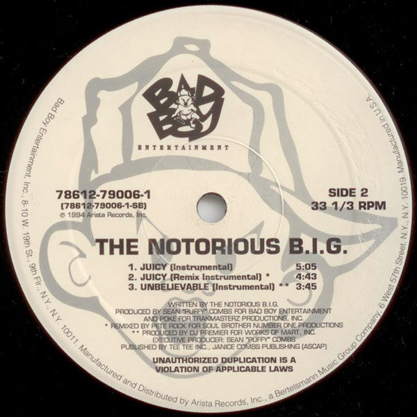 Notorious B.I.G. ~ Juicy (Vinyl) - Djungel & Jazz