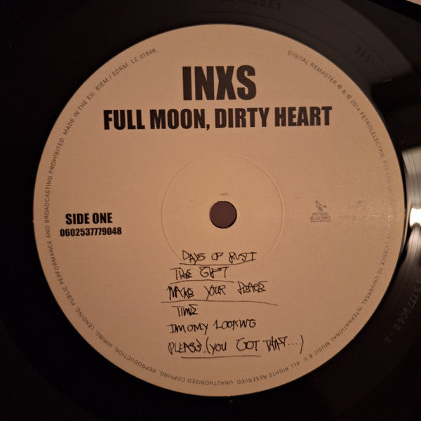 INXS : Full Moon, Dirty Hearts (LP, Album, RE)