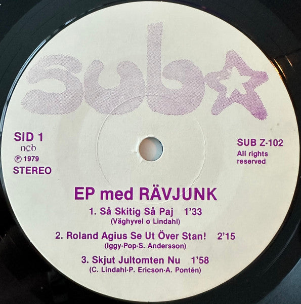 Rävjunk ~ EP Med Rävjunk (Vinyl) - Djungel & Jazz