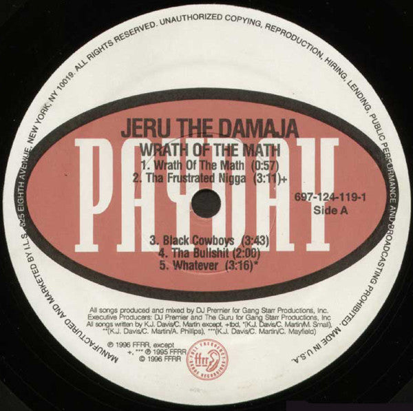 Jeru The Damaja ~ Wrath Of The Math (Vinyl) - Djungel & Jazz