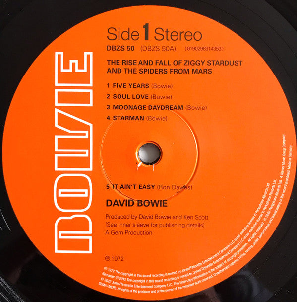 David Bowie ~ The Rise And Fall Of Ziggy Stardust And The Spiders From Mars (Vinyl) - Djungel & Jazz