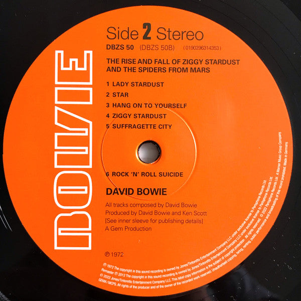 David Bowie ~ The Rise And Fall Of Ziggy Stardust And The Spiders From Mars (Vinyl) - Djungel & Jazz