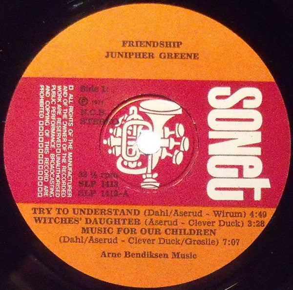 Junipher Greene ~ Friendship (Vinyl) - Djungel & Jazz